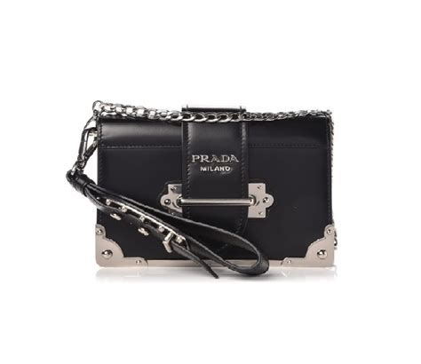 prada cahier convertible chain wristlet black|Prada Wallets & Cardholders for Women .